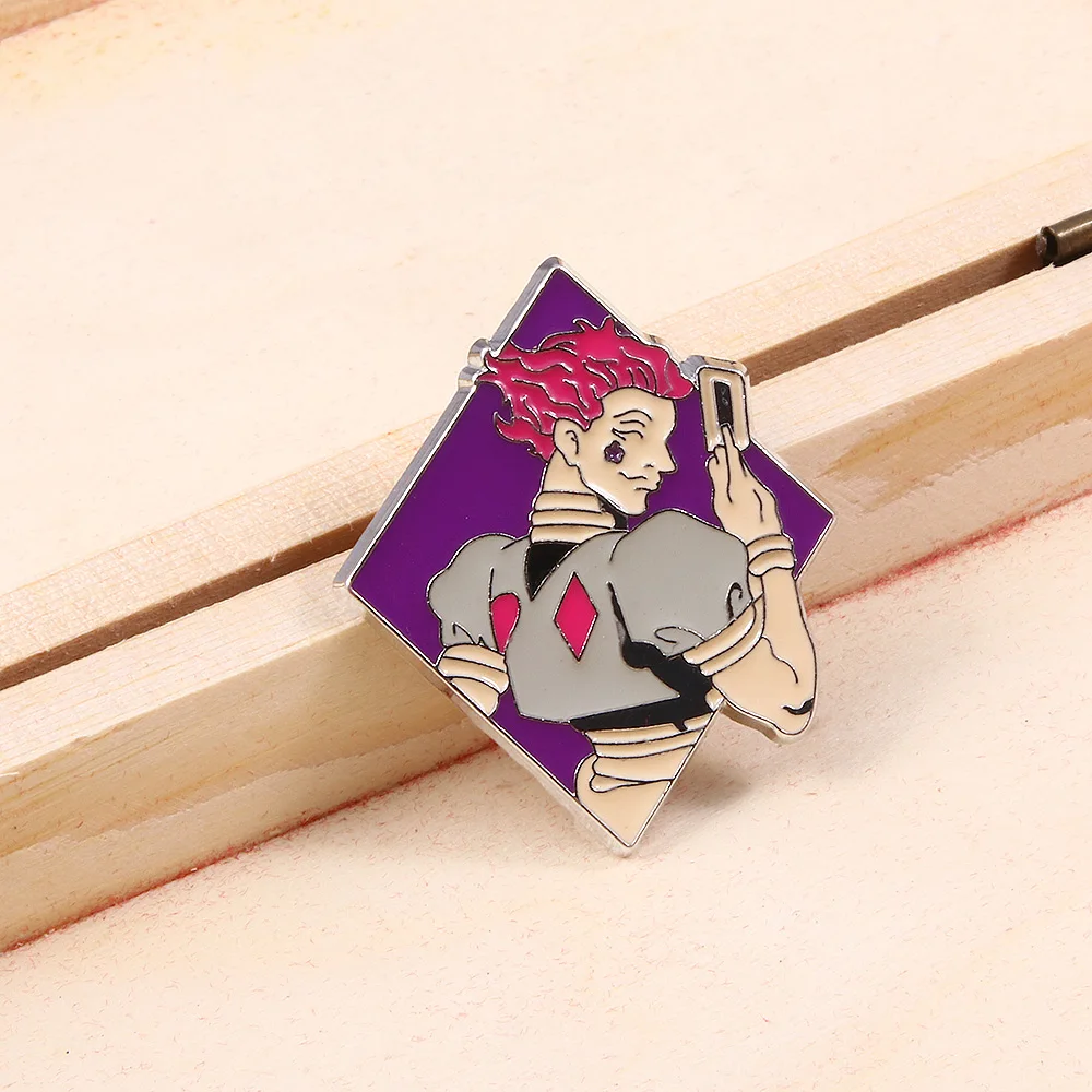 

Anime Hunter X Hunter Hisoka Figure Pins Brooch Magician Badge Backpack Lapel For Women Men Cosplay Props Jewelry
