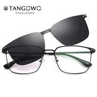 tangowo magnetic clip on sunglasses for men fashion optical uv400 eyewear metal prescription glasses multifunction 94020