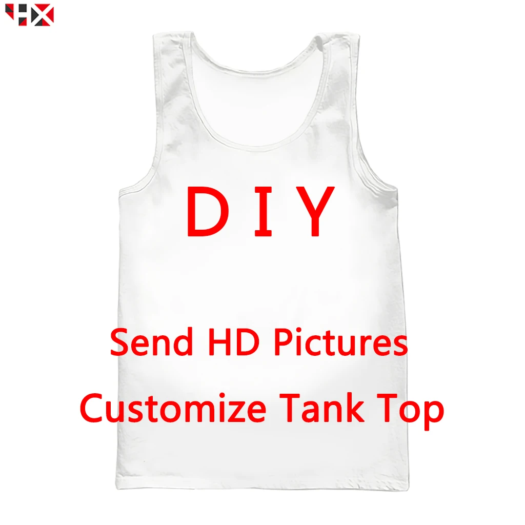 

DIY Personalized Design Tank Top Men/Women 3D Printed Own Picture/Star/Singer/Anime/Cartoon Harajuku Style Vest Tops S263
