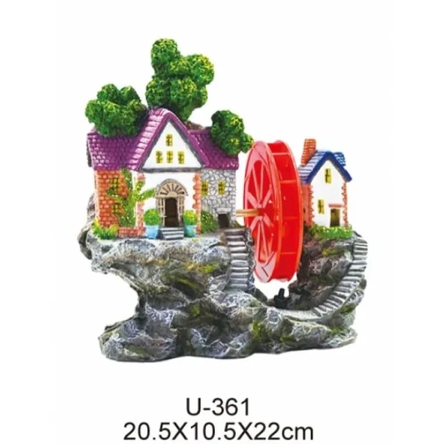 

King Aquarium Decor Impeller Rockery Home 20.5x10.5x22cm 110402156
