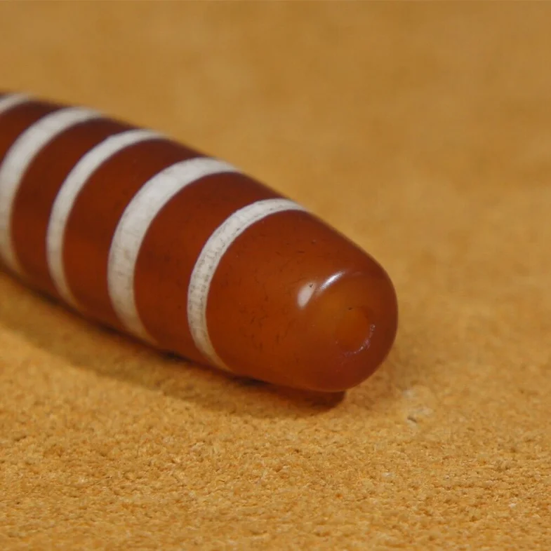 Гималайские тибетские бусины Дзи старый агат белый 5-линейный тотемный амулет