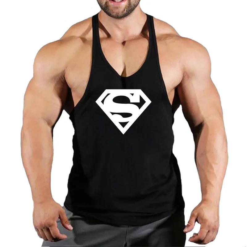 

2023 New Mens Cotton Tank Tops Captain Shirt Gym Fitness Vest Sleeveless Male Casual Bodybuilding Sports Man Workout Clothes