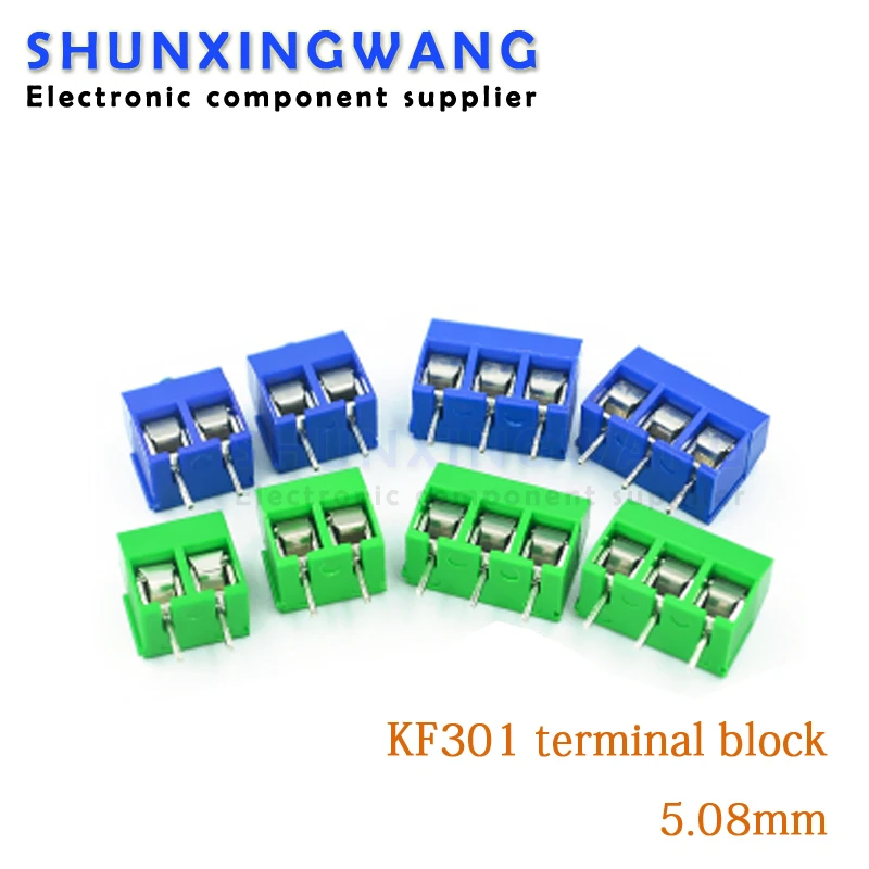 

10pcs 5.08 Blue/green KF301 terminal [2/3/4 position] terminal 2P/3P/4P optional