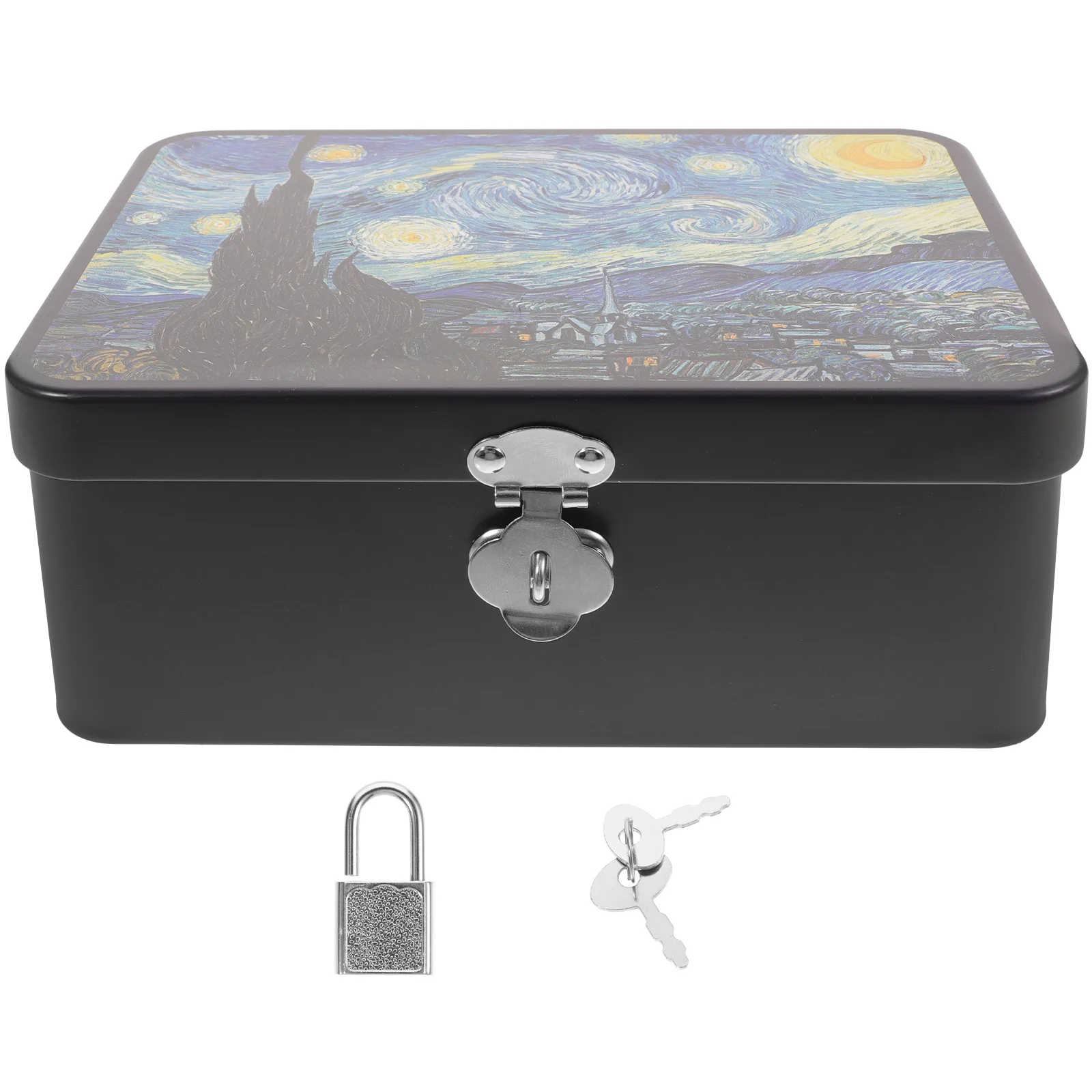 

Storage Tin Box Lock Display Case Tinplate Containers Wedding Souvenir Tins Jewelry Organizer Small Lids Bin Toiletry