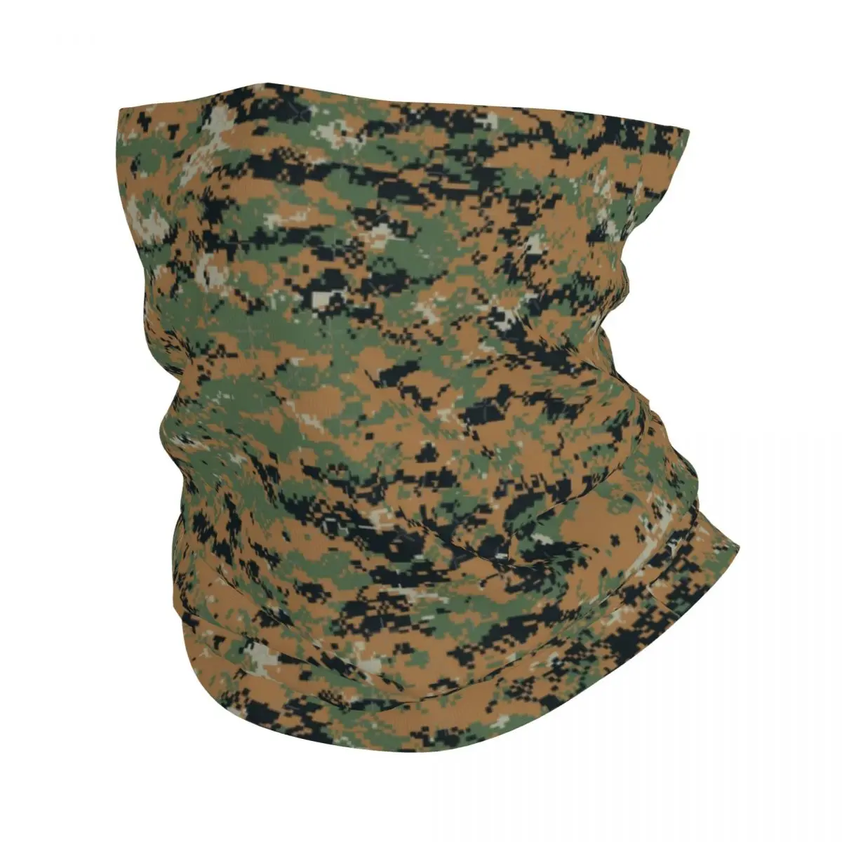 

Marpat Woodland Camouflage Bandana Neck Gaiter Printed Army Military Camo Mask Scarf Warm Headwear Fishing for Men Women Adult