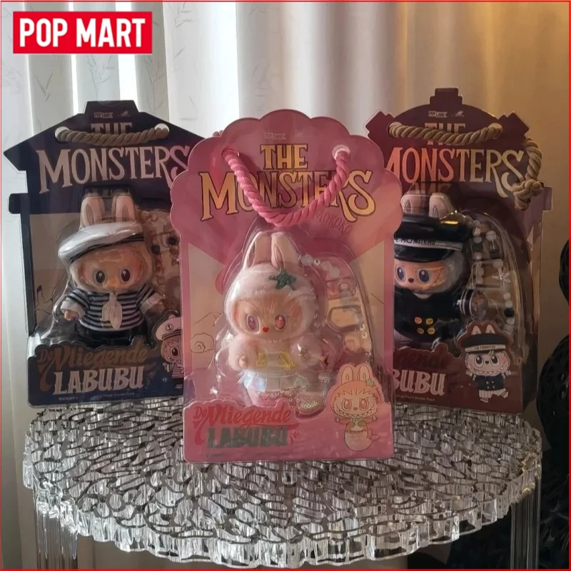 Фото POP MART Серия Flying LABUBU: Лабубу Капитан, Моряк, Русалка — виниловые плюшевые подвески-карточки, коллекционные предметы, подарок для фанатов на день рождения №1