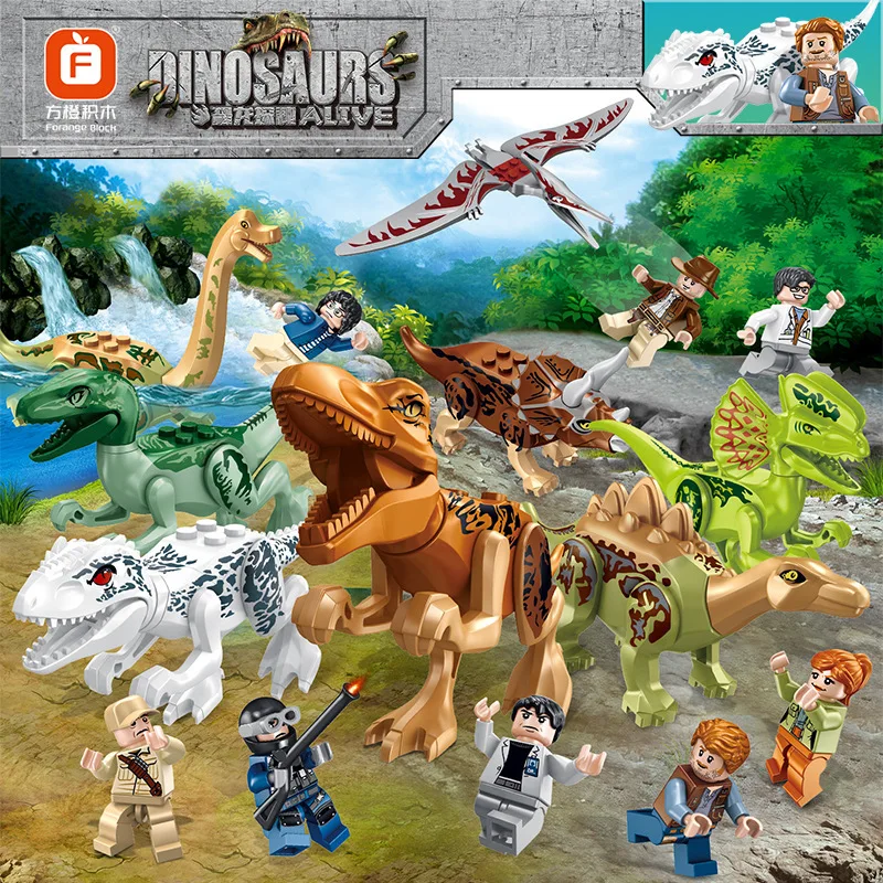 

Sqre Oran 3700 Jurass Dinur Ra Oen Tyrannurus ceratops Eduional Assebled Toys Blocks