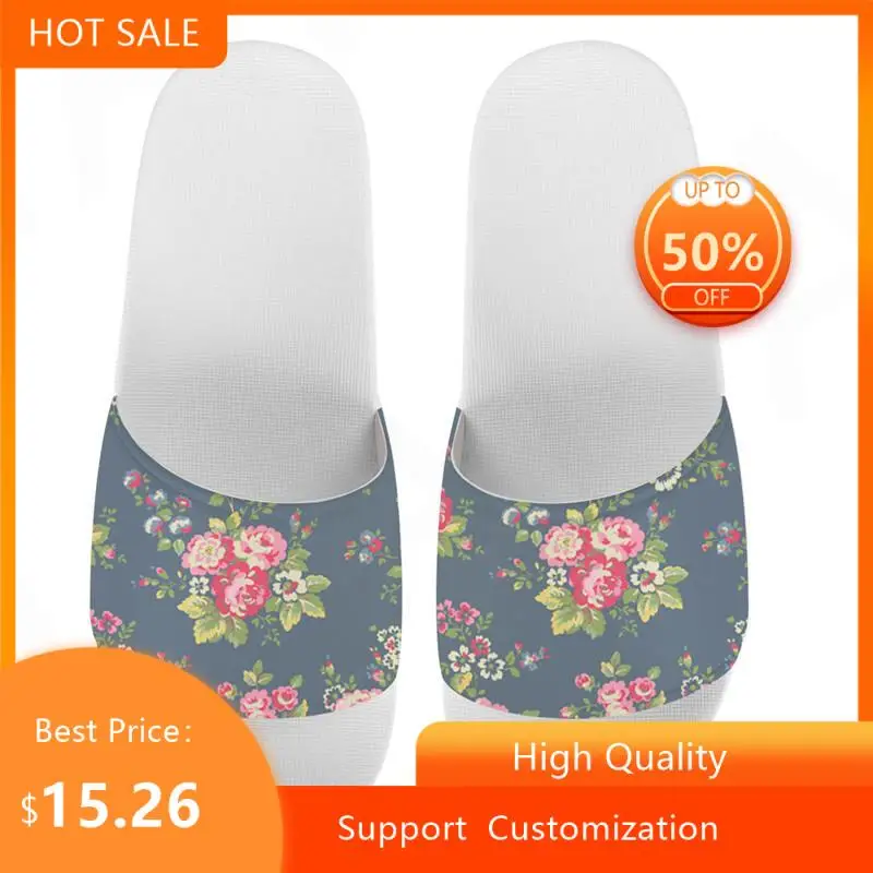 

Женские шлепанцы HYCOOL с 3D цветочным рисунком, домашние сандалии для девочек и детей, удобные летние Тапочки