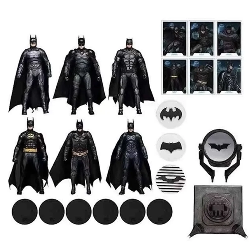 

Original Mcfarlane Batman The Ultimate Movie Collection 7inch Wb 100 Multiverse 6-Pack Action Figures Collection Models Toys