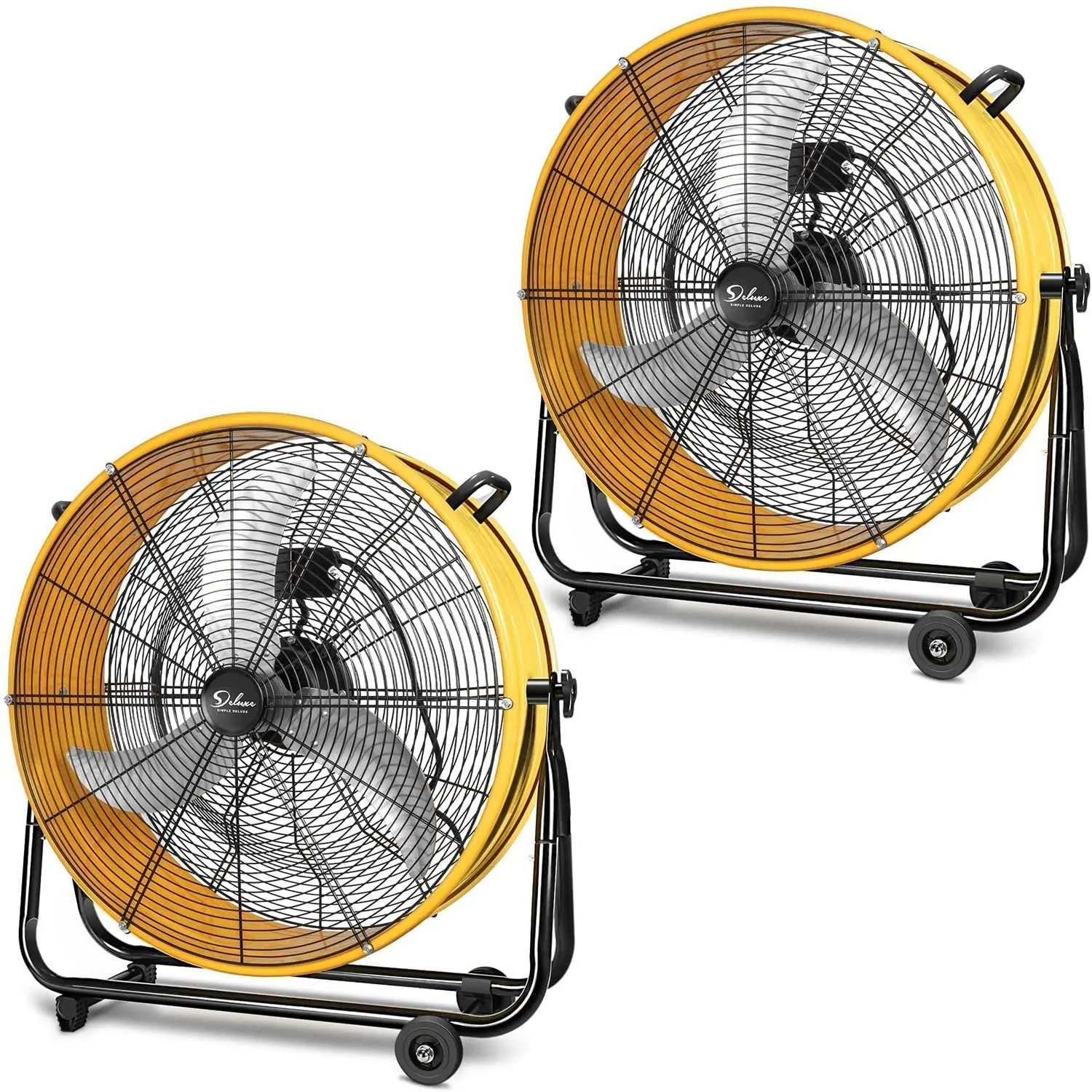 

Simple 30 Inch Heavy Duty Metal Industrial Drum Fan, 3 Speed Air Circulation for Warehouse, Greenhouse, Workshop, Patio, Factor