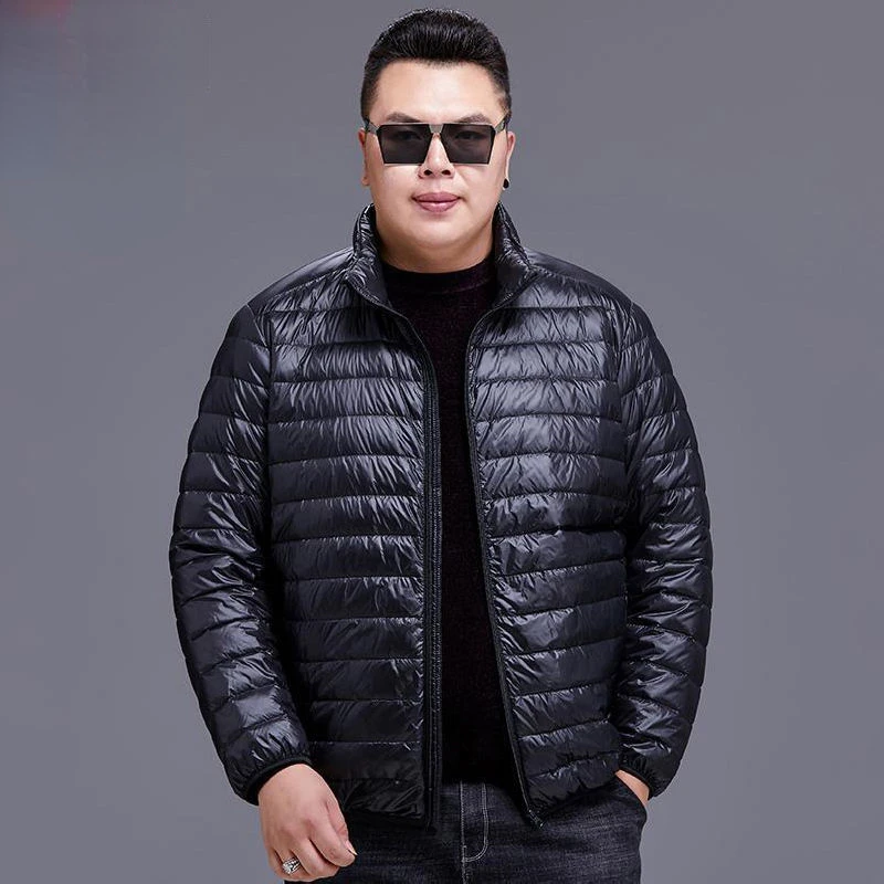 Men's Ultra Light Weight White Duck Down Jacket 2022 Winter Warm Brand Fashion Zipper Coat Plus Size Down Warm Parkas R108