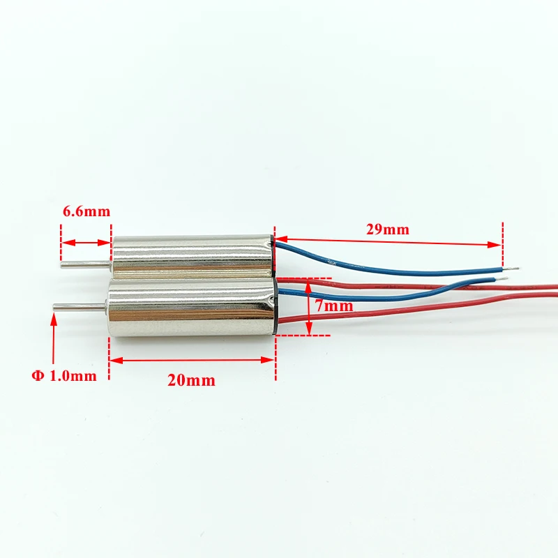 2 шт. 0720 мини 7 мм * 20 двигатель без сердечника 3 В постоянного тока 47000 об/мин