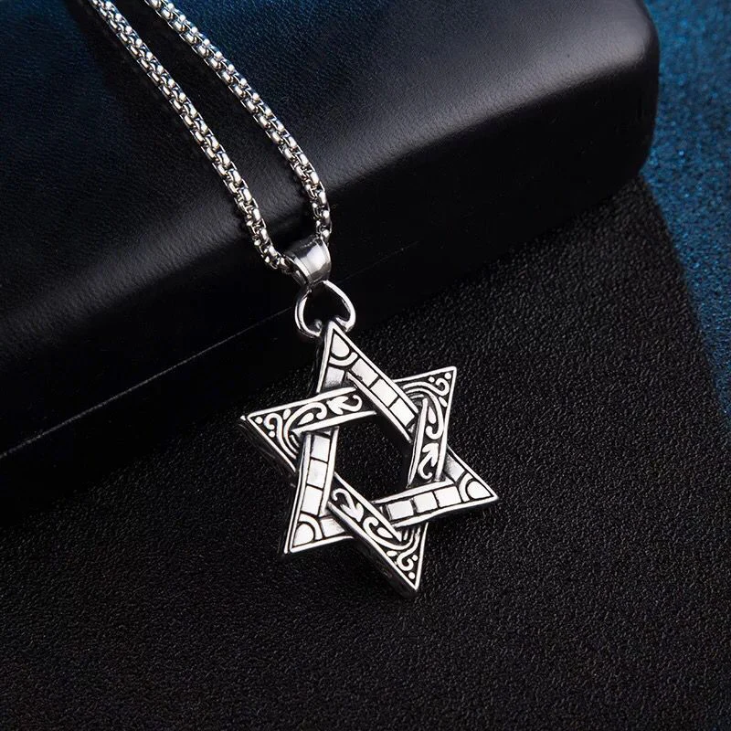 

Vintage Star Pendant Necklaces for Women Men 2021 Stainless Steel Long Chain Fashion Hip Hop Jewelry Wicca Punk Goth Gothic