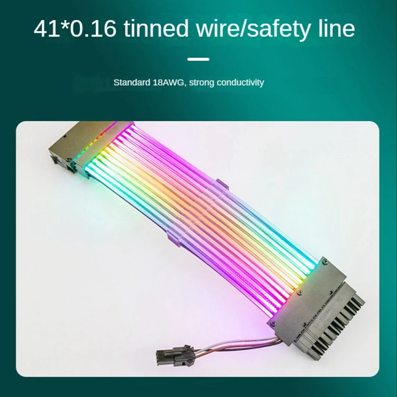 Запасные части для замены Корпуса ПК удлинительный RGB-кабель блока питания
