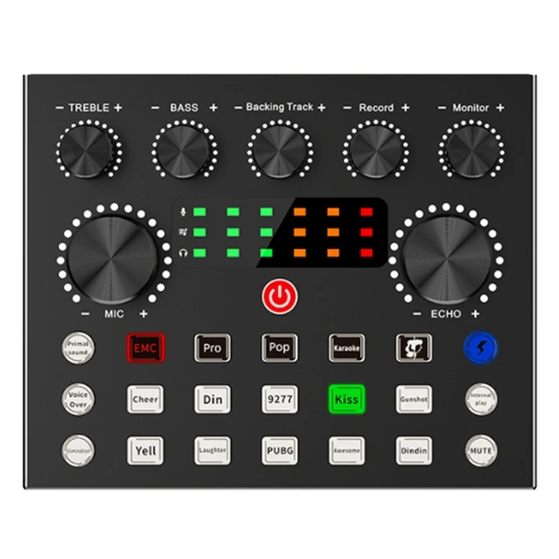 

Bluetooth Live Sound Card Metal Shell Smart Audio Repair Voice Converter For Karaoke Live Singing Home Audio And Video