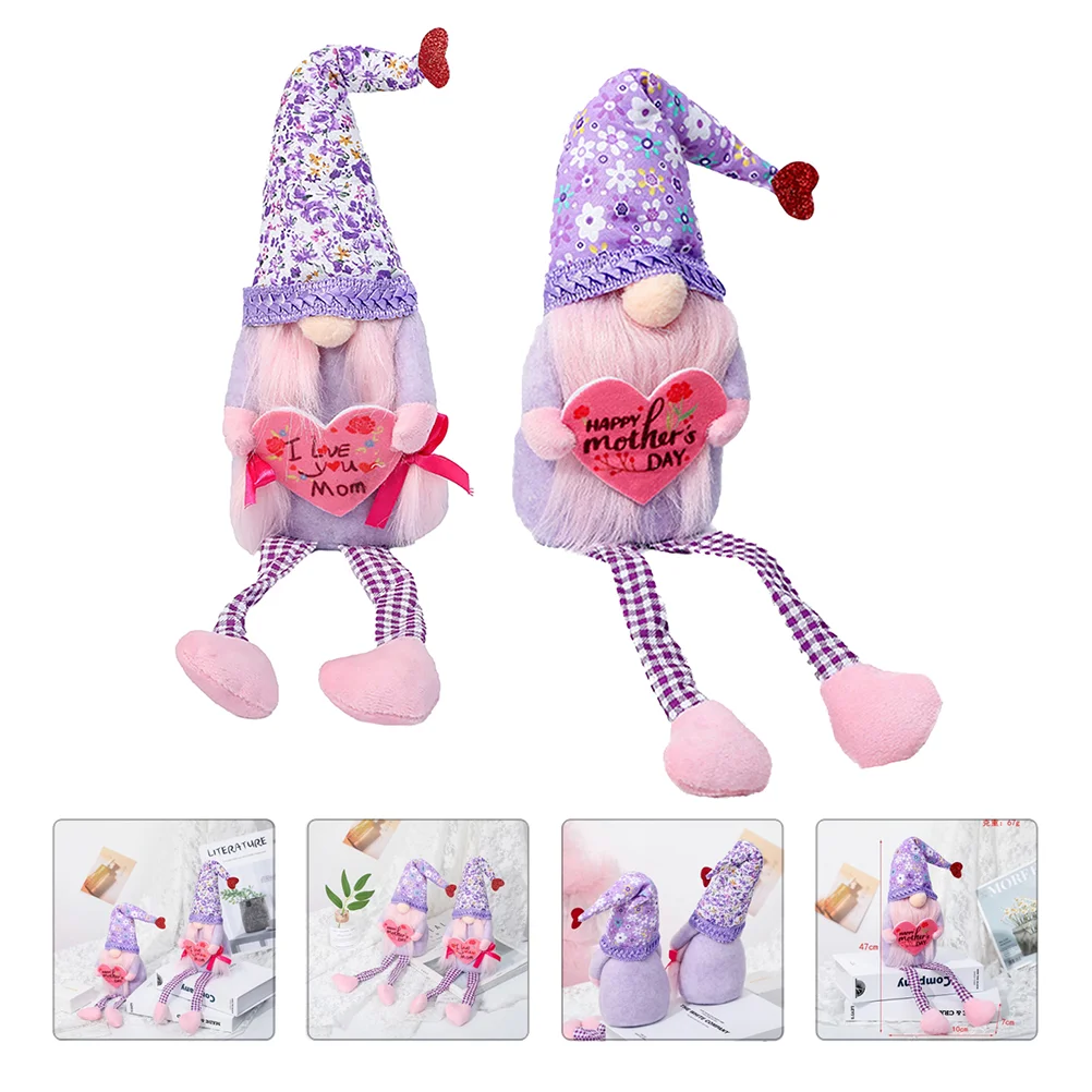 

2pcs Decorative Lightweight Gnomes Mother's Day for Friends Family Mother