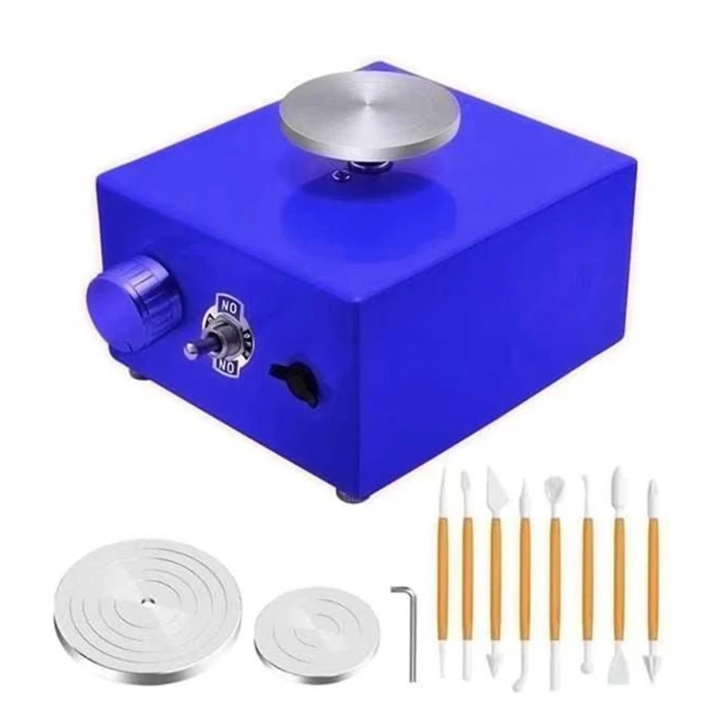 

2022 Mini Pottery Wheel Ceramic Wheel Clay Machines Electric Sculpting 6.5cm 10cm Turntable for Art Craft Work Molding Gift