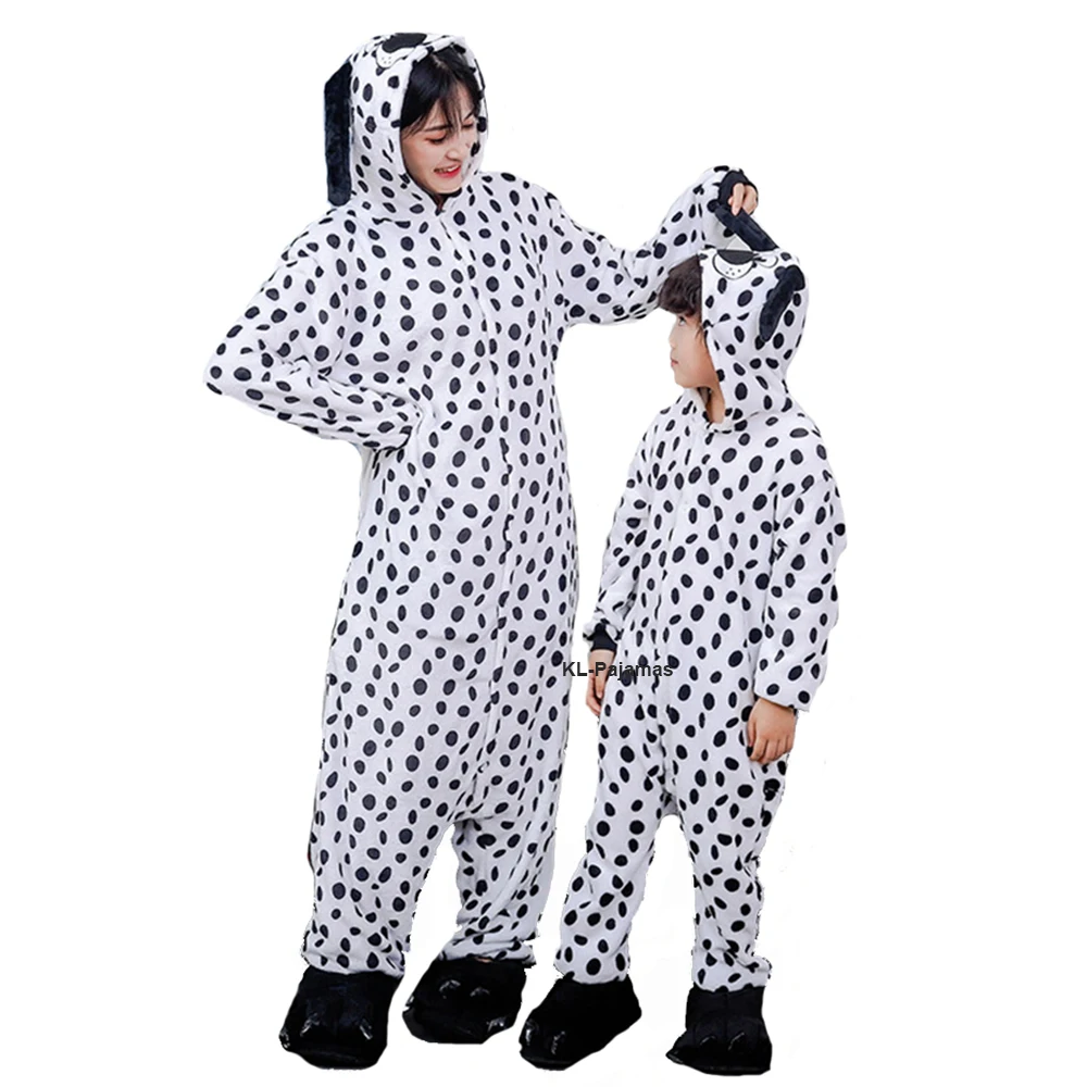 

Halloween Cosplay Onesie Animal Kigurumi One-piece Pajama Set Adult Kids Dog Pijama Cartoon Jumpsuit Sleepwear Fleece Outfit
