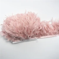 10meter leather pink fluffy turkey feather trim fringe feathers for jewelry making ribbon feathers trims plume decoration plumas