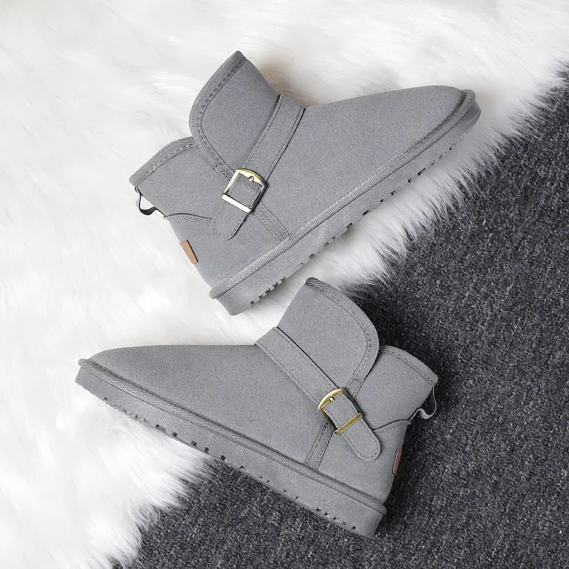 Замшевые плюшевые мужские зимние ботинки. Удобные утепленные ботинки для мужчин.