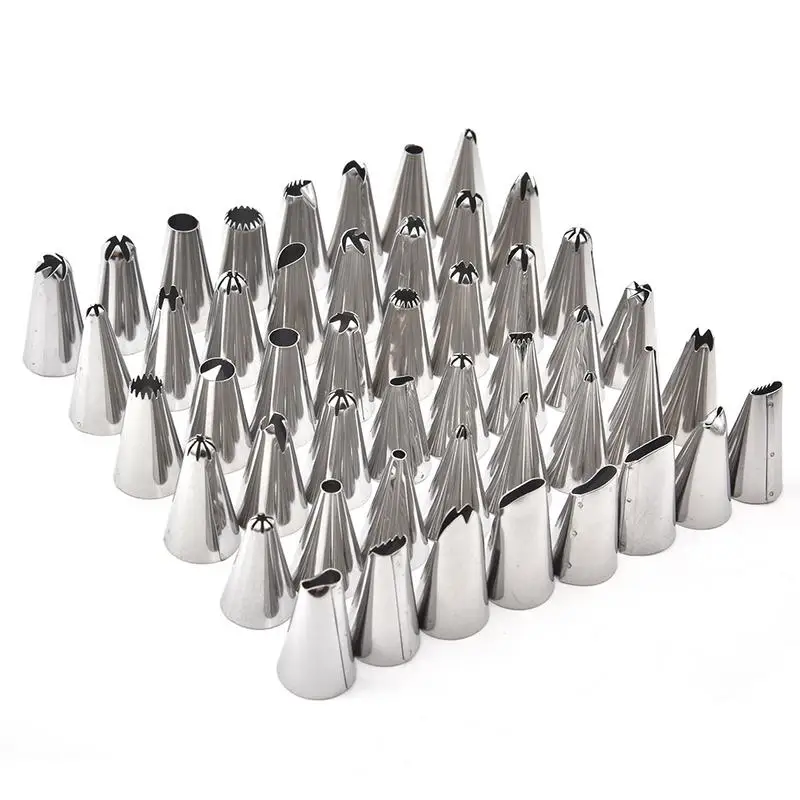 Cake Decorating 48Pcsset Good Quality Stainless Steel Icing Piping Nozzles Pastry Tips Set Cake Baking Tools