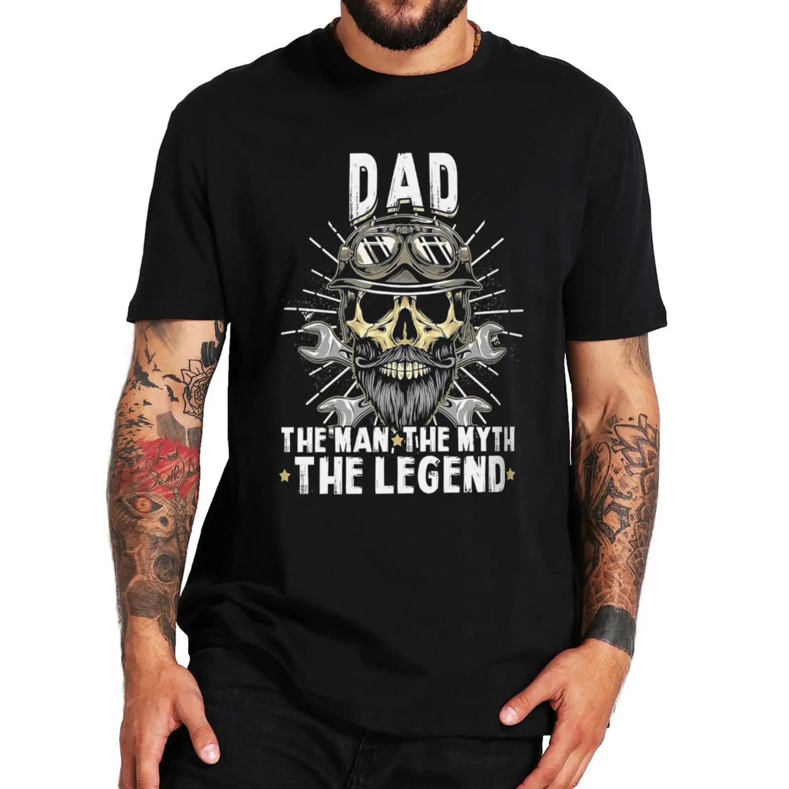 

Cool Bikers Dad Drive T Shirt The Man Myth Legend Motorcycle Design Casual Men's Tee Tops Father's Day Gift T-Shirt
