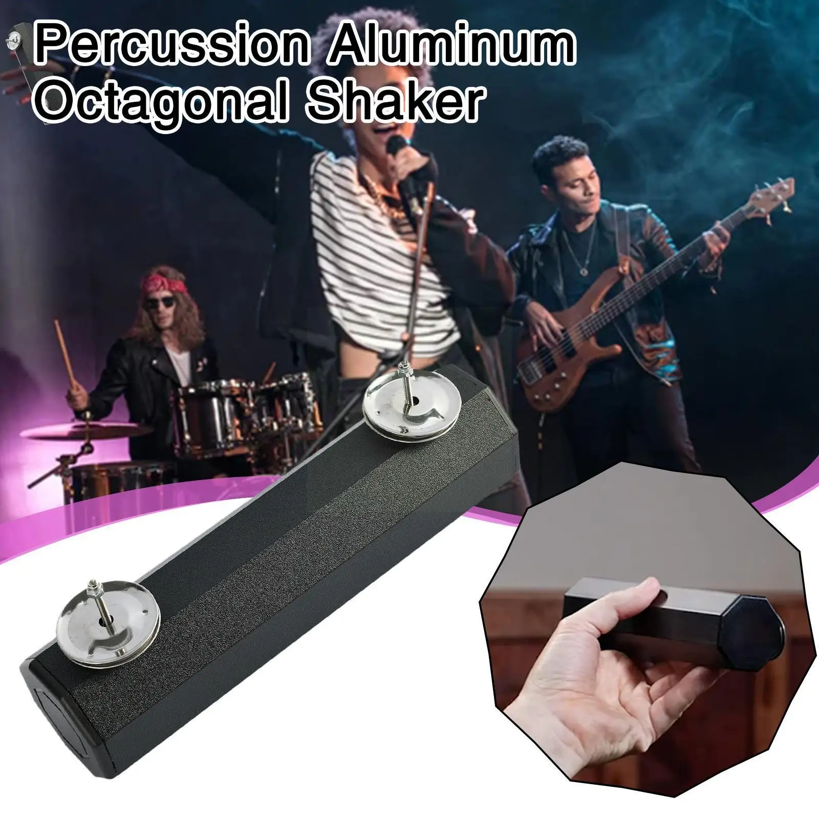 

Percussion Octagonal Sand Barrel Aluminum Bell Shaker Bell Accompaniment Barrel Instrument Sand With Musical L5W6