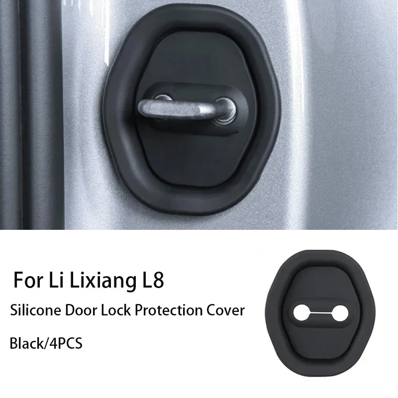 

Для LI Lixiang L6 L7 L8 L9 4 шт. Бесшумная амортизирующая подушка для автомобильной двери силиконовая Пряжка для дверного замка защитный чехол для автомобильной двери против столкновений