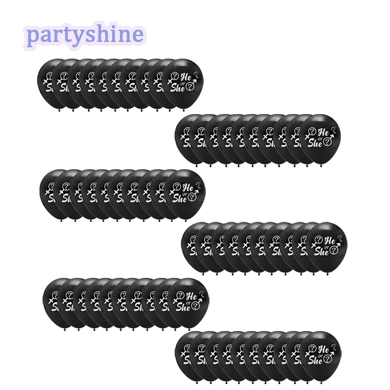 

60pcs Boys and Girls Printed Latex Balloons Baby Gender Reveal Secret Party Birthday Decor baby shower party decorations