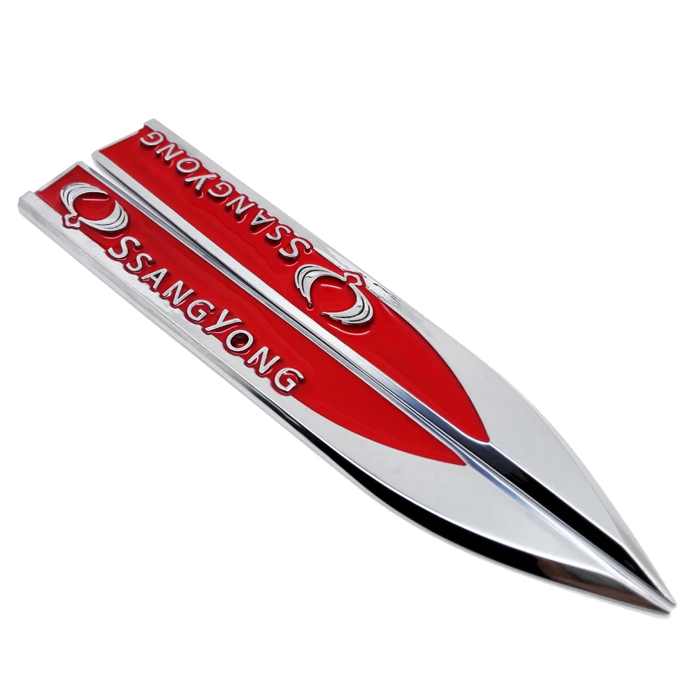 

Car Styling Emblem For Ssangyong Actyon Rexton Kyron Korando Tivoli Chairman Musso Tivolan Badge Fender Sticker Auto Decoration
