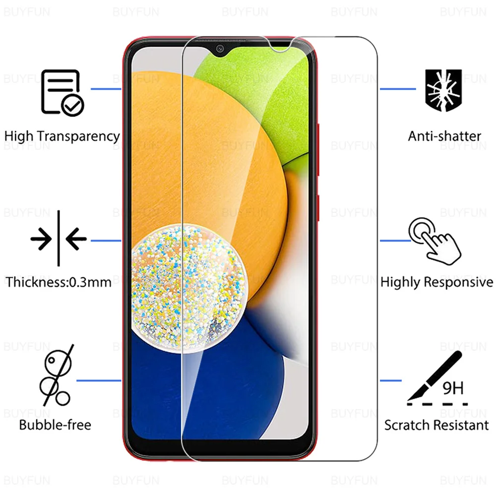 Закаленное стекло 9H для Samsung Galaxy A03 6 5 дюйма 4 шт. защитная пленка Core Galaxi A03S A 03 |