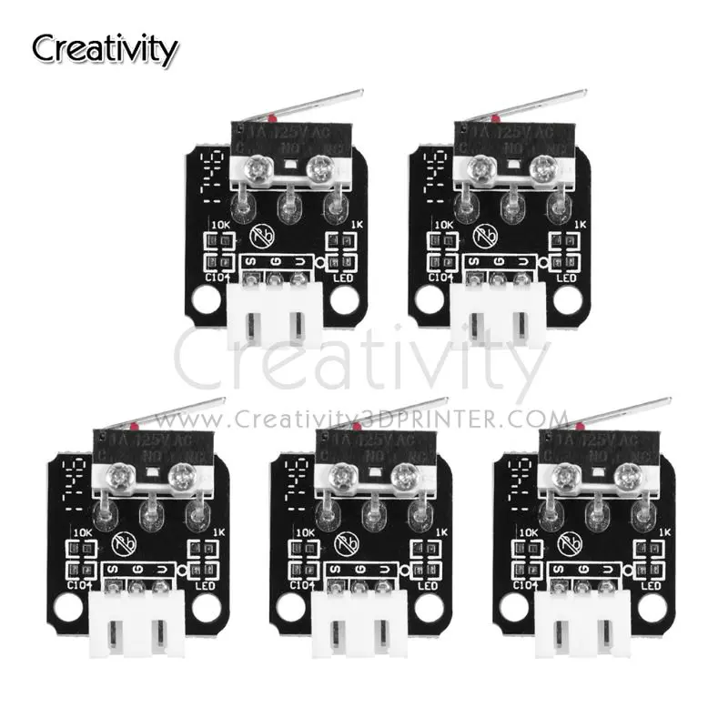 

5/10PCS 3D Printer Accessories X/Y/Z Axis End Stop Limit Switch 3Pin N/O N/C Easy to Use Micro Switch for CR-10 Series Ender-3