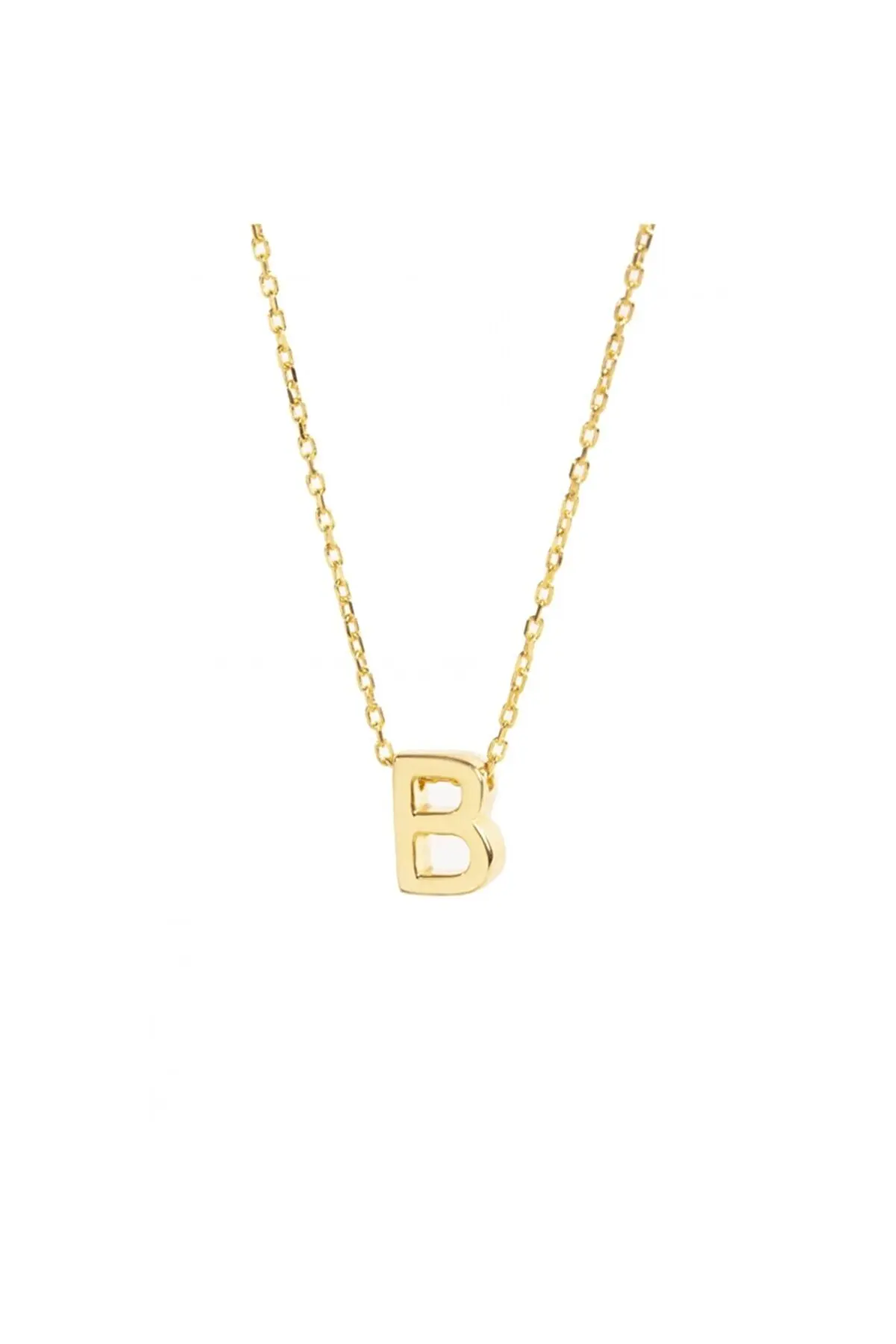 

925 Sterling Silver Yellow Chain B Letter Necklace Accessories and Jewelry Gift Gift Gift Gift Gift Gift