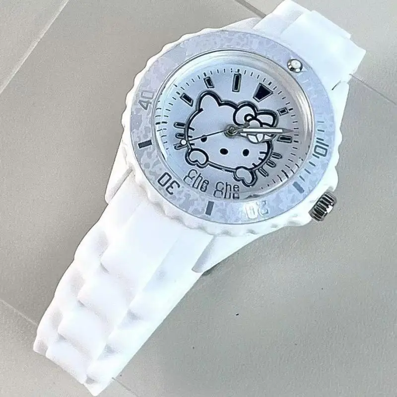 

Часы Sanrio Pachacco Hello Kitty, новинка 2022, для мальчиков и девочек, милые Мультяшные кварцевые детские часы, часы в подарок