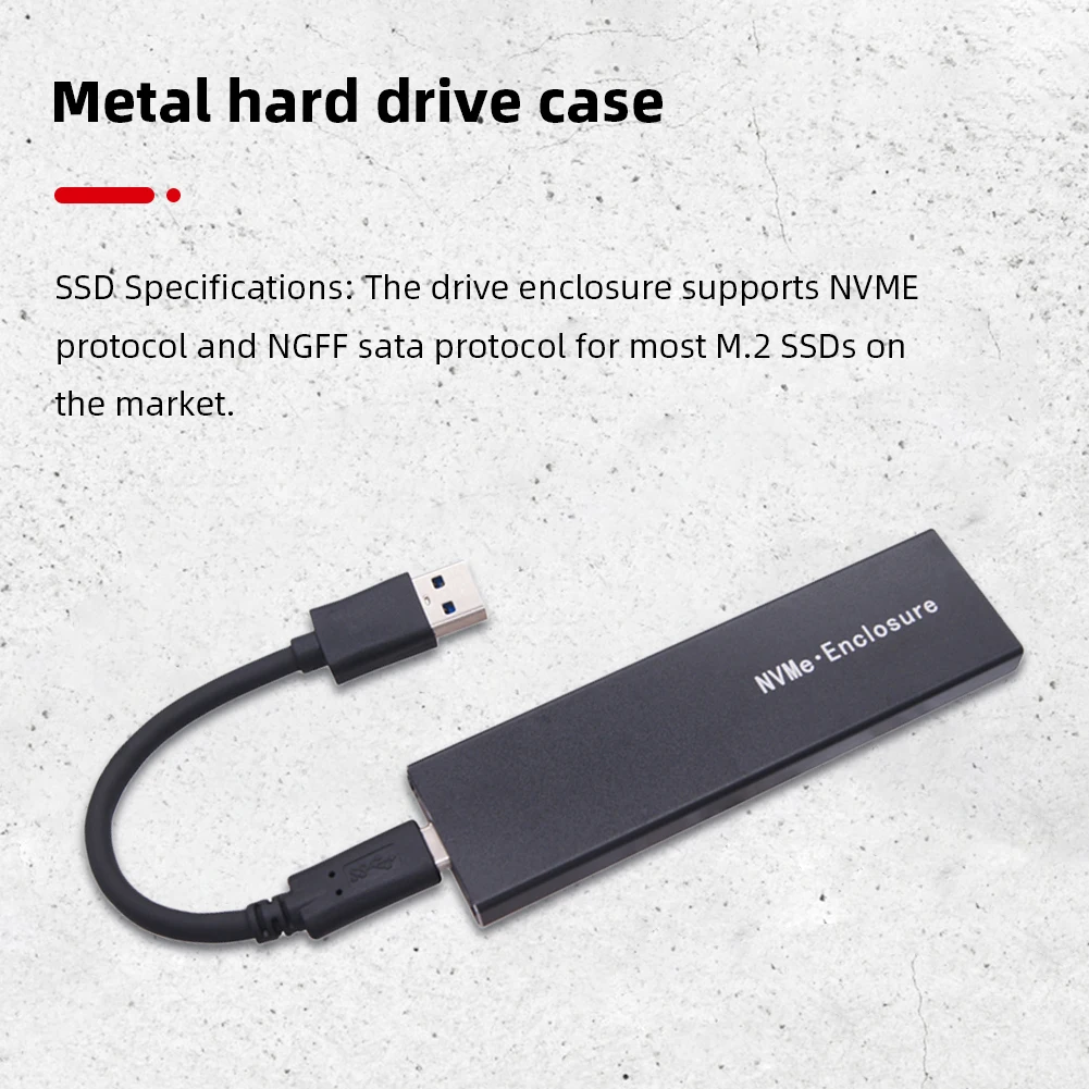 

Двухпротокольный M.2 NGFF NVME SSD в корпус типа C USB 3,1 Gen 2