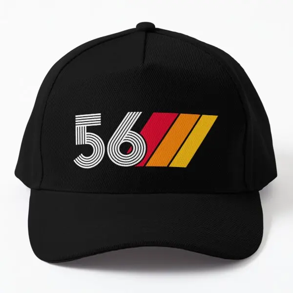 Number 56 Retro Fifty Six Years Birthd  Baseball Cap Hat Spring  Casual Fish Sun Women Boys Sport Bonnet  Black Mens