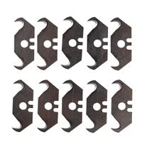 10pcs heavy duty steel hook blades craft cutter utility parts pocket pointed hcs trapezoidal horn blade replacement hand tool