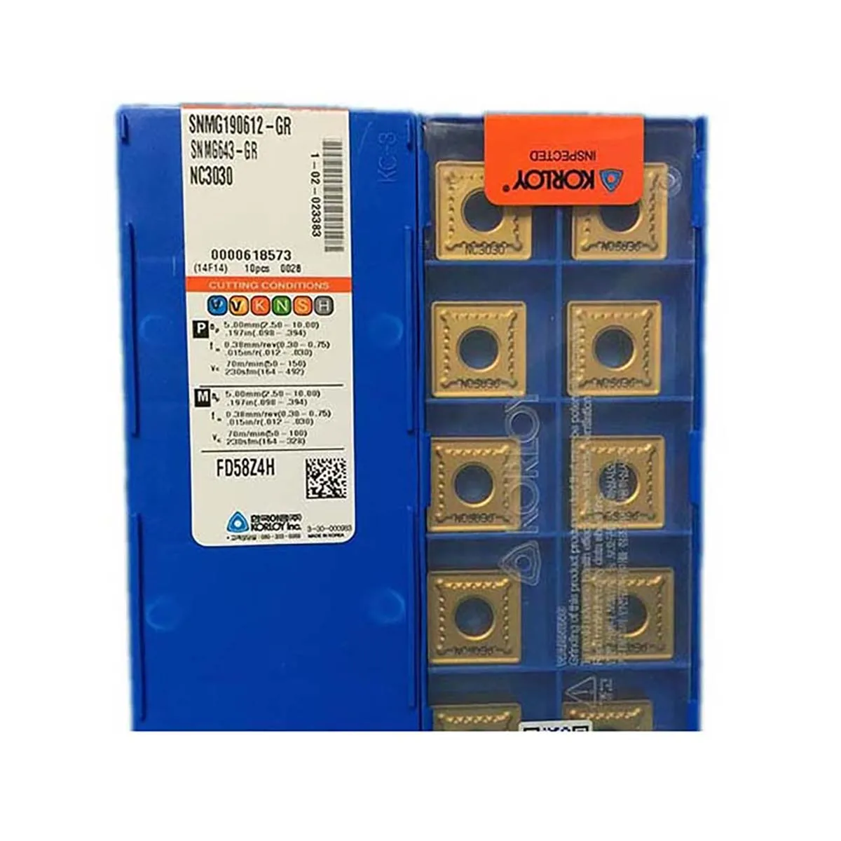 

KORLOY 100% Original SNMG SNMG19 SNMG190612 GR NC3030 Medium Roughing Carbide Turning Inserts High Quality Turning Tools