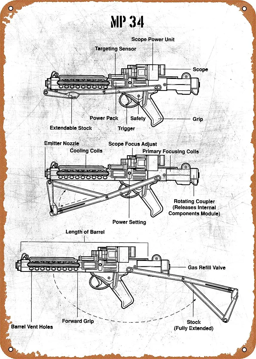 Mp 34 металлическая жестяная вывеска Настенный декор мужская пещера военный веер