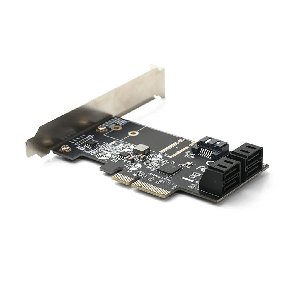 Фото Адаптер PCIe на 5-портовый SATA III JMB585 Чипсет ZimaBoard Материнская плата расширения частного облака №4