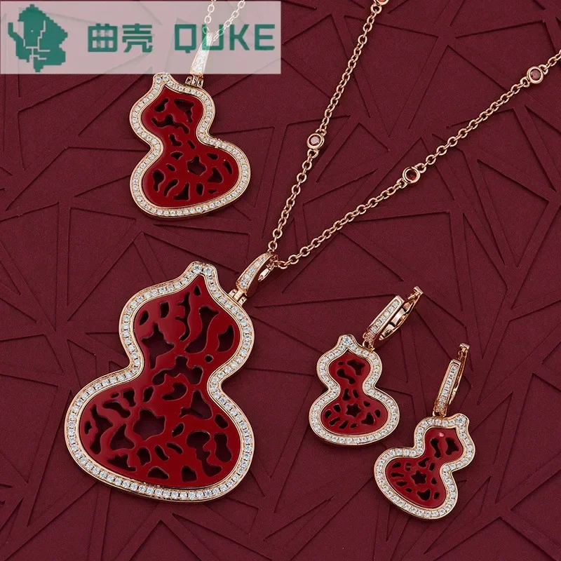 Бесплатная доставкаНовые серьги из красной тыквы ожерелье средней длины женский