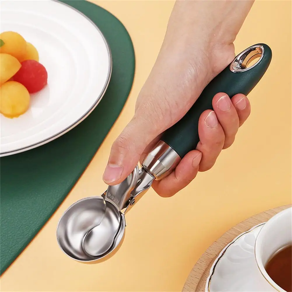 

Convenient Reusable Mirror Polished Yogurt Sundaes Watermelon Spoon Dessert Tool Melon Ball Spoon Ice Cream Scoop