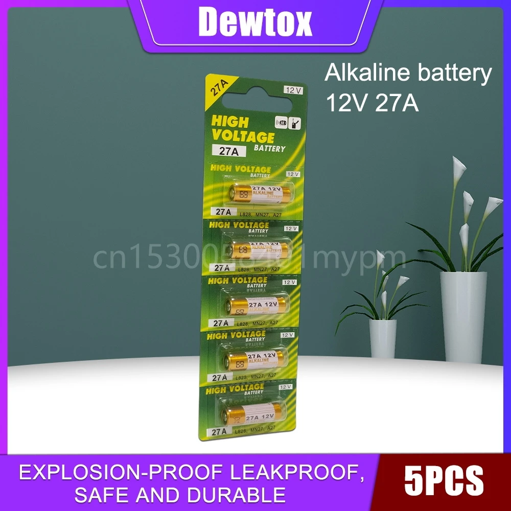 Щелочная батарея 12 В 5 шт., 12 В A27 27A G27A MN27 MS27 GP27A L828 K27A VR27 R27A LRV08 для пульта дистанционного управления дверным звонком Щелочная батарея 12 В 5 шт., 12 В A27 27A G27A MN27 MS27 GP27A L828 K27A VR27 R27A LRV08 для пульта дистанционного управления дверным звонком