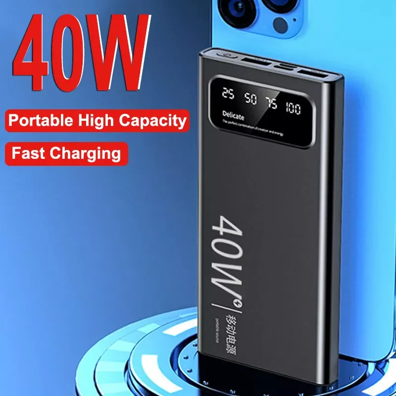 

40W Fast Charging Power Bank Portable 20000mAh Battery Charger Digital Display External Battery Pack for iphone