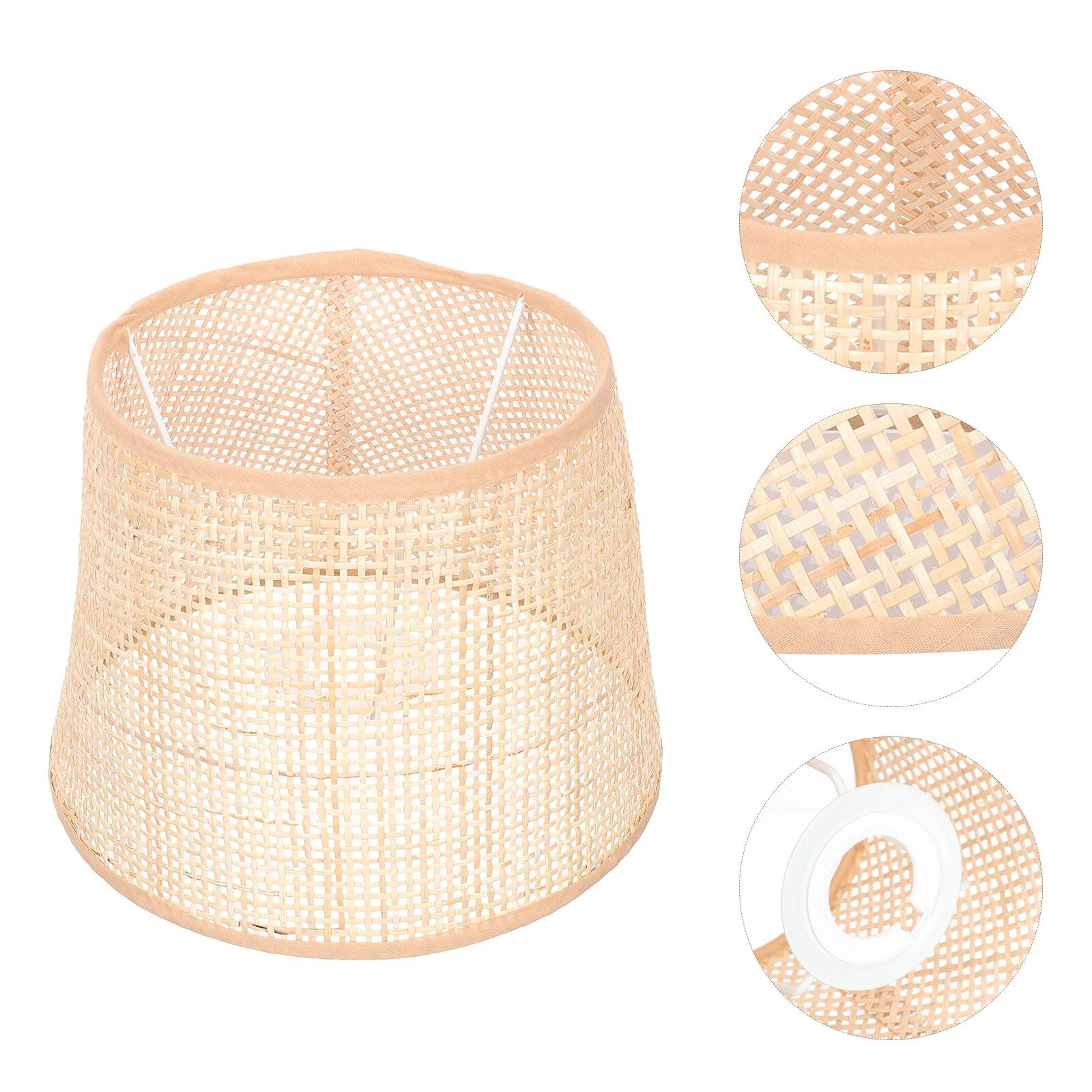 

Lamps Tabletop Decor Decoration Table Japanese-style Lampshade Wooden Bedside Light Woven