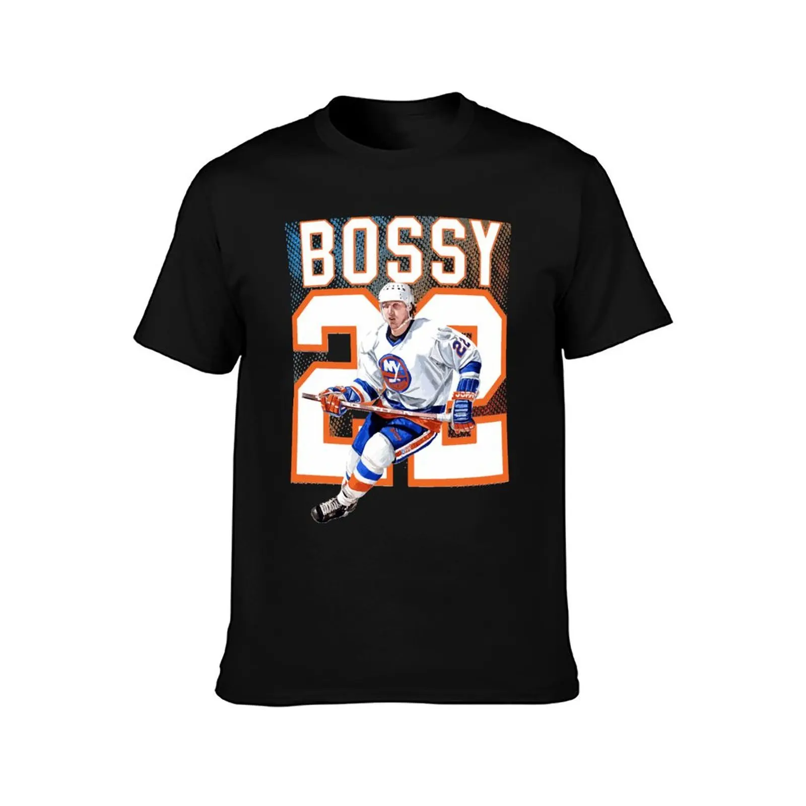 Фото Классическая футболка Hockey Legend Mike Bossy, базовая повседневная одежда, топ с короткими рукавами №2