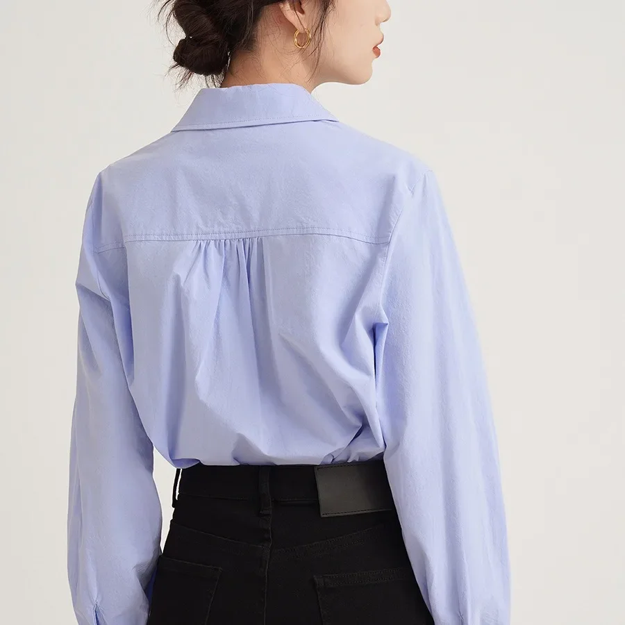 Женская осенняя рубашка с длинным рукавом стильная разумный дизайн нишевый