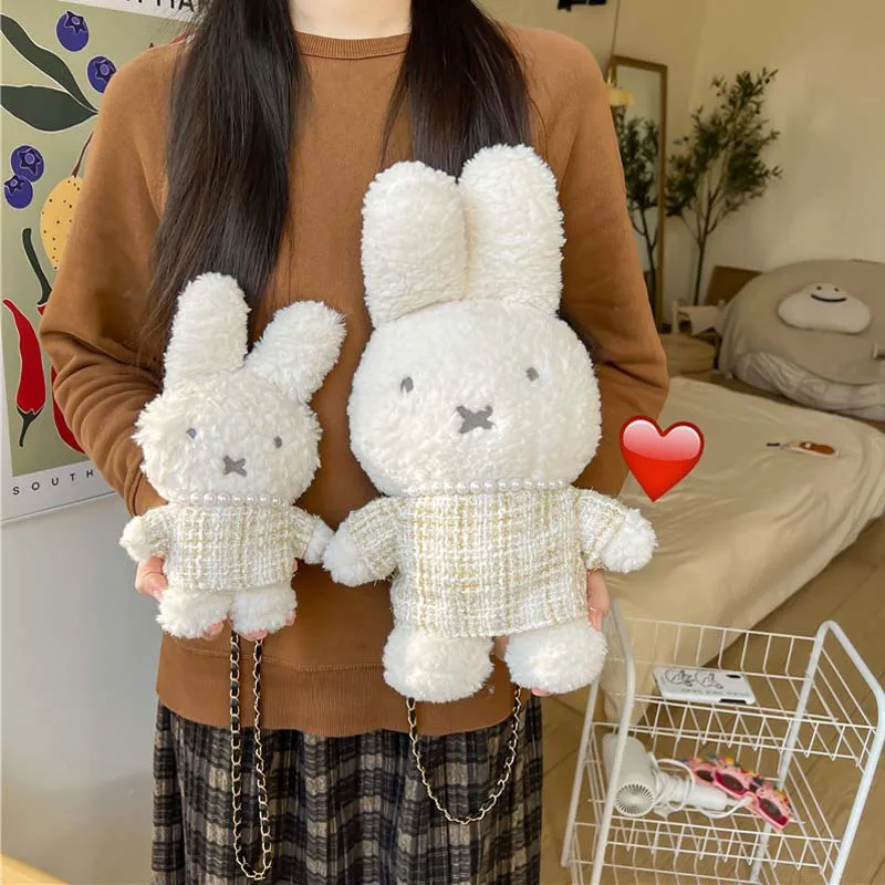 

Плюшевые игрушки, сумка через плечо, модная женская кукла, милый плюшевый кролик, мультяшная сумка почтальонка Универсальная