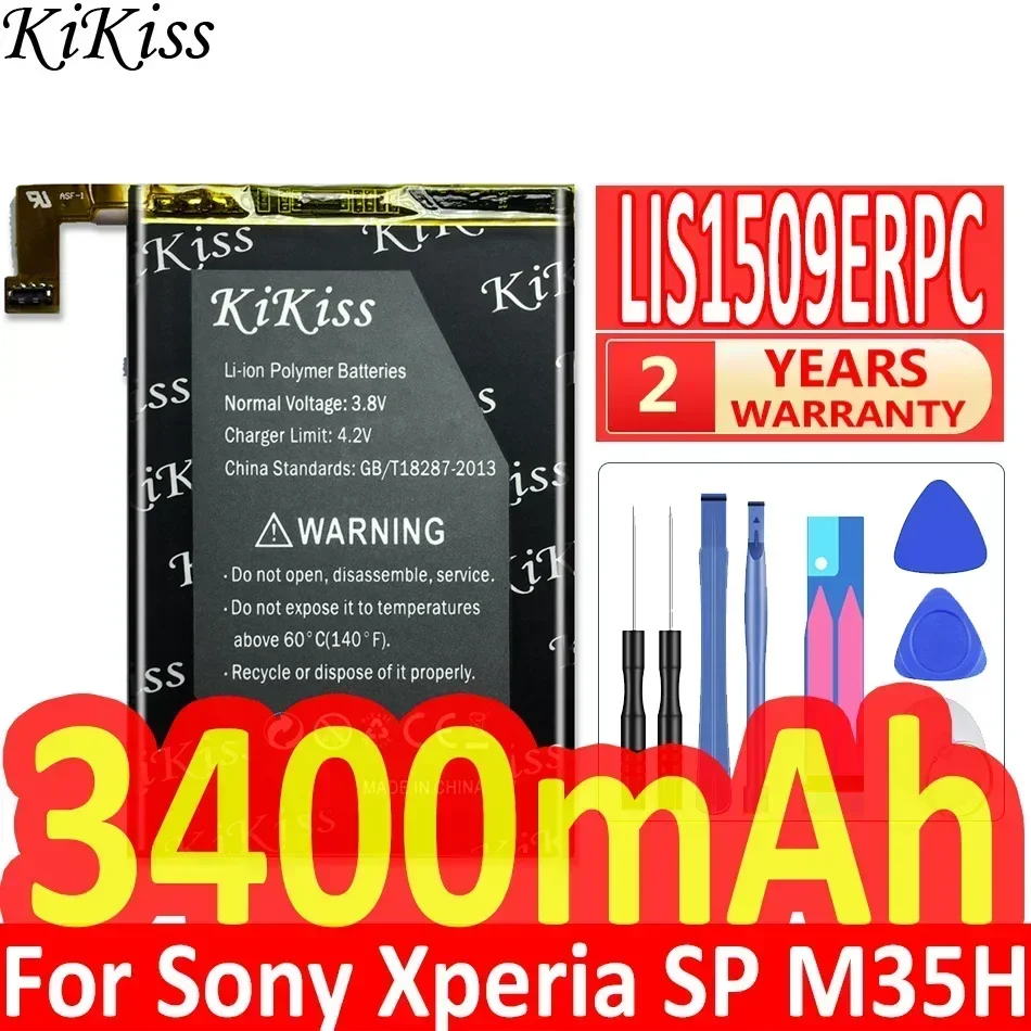 Литий-ионный полимерный аккумулятор KiKiss для телефона 3400 мАч Sony Xperia SP M35H M35C M35T C5302
