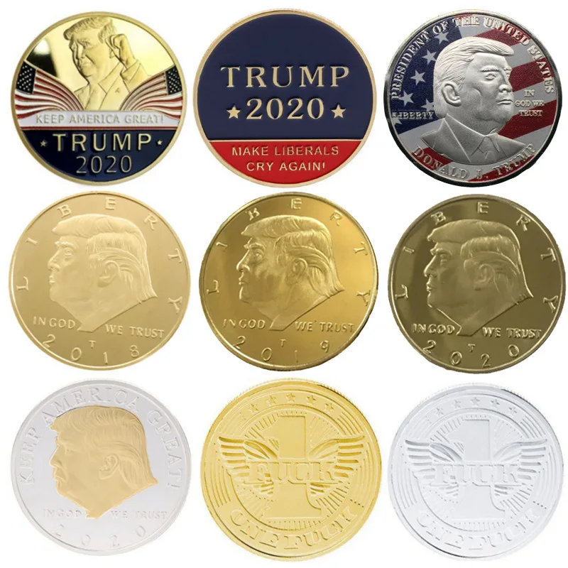

Trump Memorial Coin Silver Coin Trump Foreign Coin Gold Coin Crafts hobo coin collectibles gold coin coin holder
